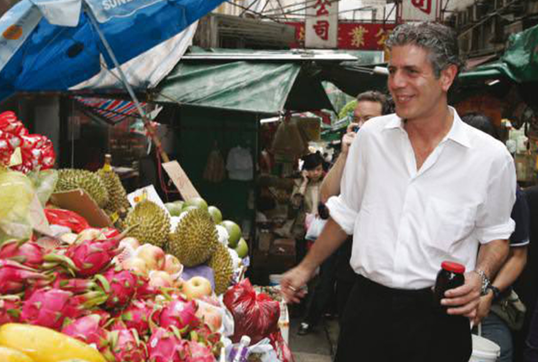 Anthony Bourdain in a scene from A Cook's tour Tv Series